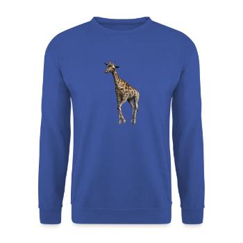 giraffe - Unisex Sweatshirt - royal blue - Front - Alina (178cm) & Michal (187cm)