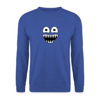 monster - Unisex Sweatshirt - royal blue - Front - Alina (178cm) & Michal (187cm)