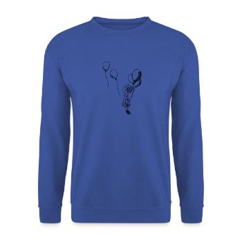 Fille avec des ballons noirs - Sweat-shirt Unisexe - bleu royal - Devant - Alina (178cm) & Michal (187cm)