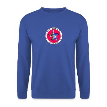 save our oceans - Unisex Pullover - Royalblau - Vorne - Alina (178cm) & Michal (187cm)
