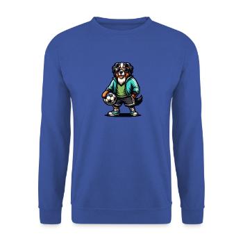 St. Bernard Mountain Dog Soccer Player Fan Champion - Unisex Sweatshirt - royal blue - Front - Alina (178cm) & Michal (187cm)