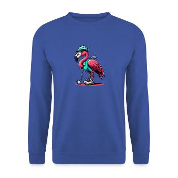 Cool flamingo playing golf - Unisex Sweatshirt - royal blue - Front - Alina (178cm) & Michal (187cm)