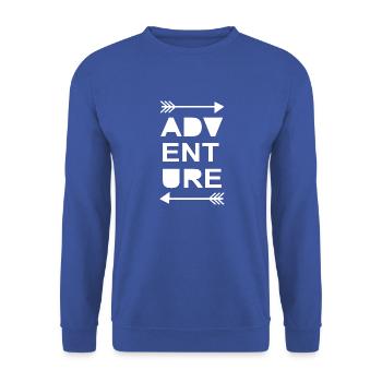 Adventure Travel Hiking Mountain - Unisex Sweatshirt - royal blue - Front - Alina (178cm) & Michal (187cm)