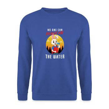No One Can Reach Me The Water Deutsche Sprichwörte - Unisex Sweatshirt - royal blue - Front - Alina (178cm) & Michal (187cm)