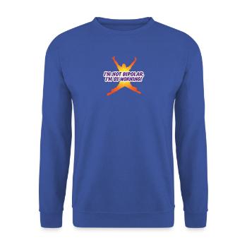 Je ne suis pas bipolaire. Je suis Bi-gagnant! - Sweat-shirt Unisexe - bleu royal - Devant - Alina (178cm) & Michal (187cm)