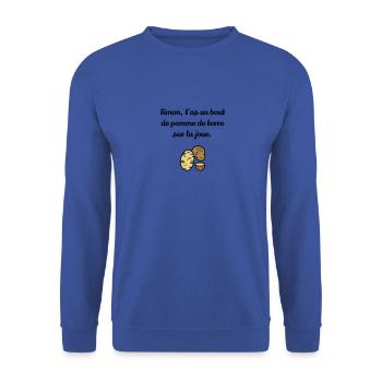 Simon, t'as un bout... La Cité de la Peur - Sweat-shirt Unisexe - bleu royal - Devant - Alina (178cm) & Michal (187cm)