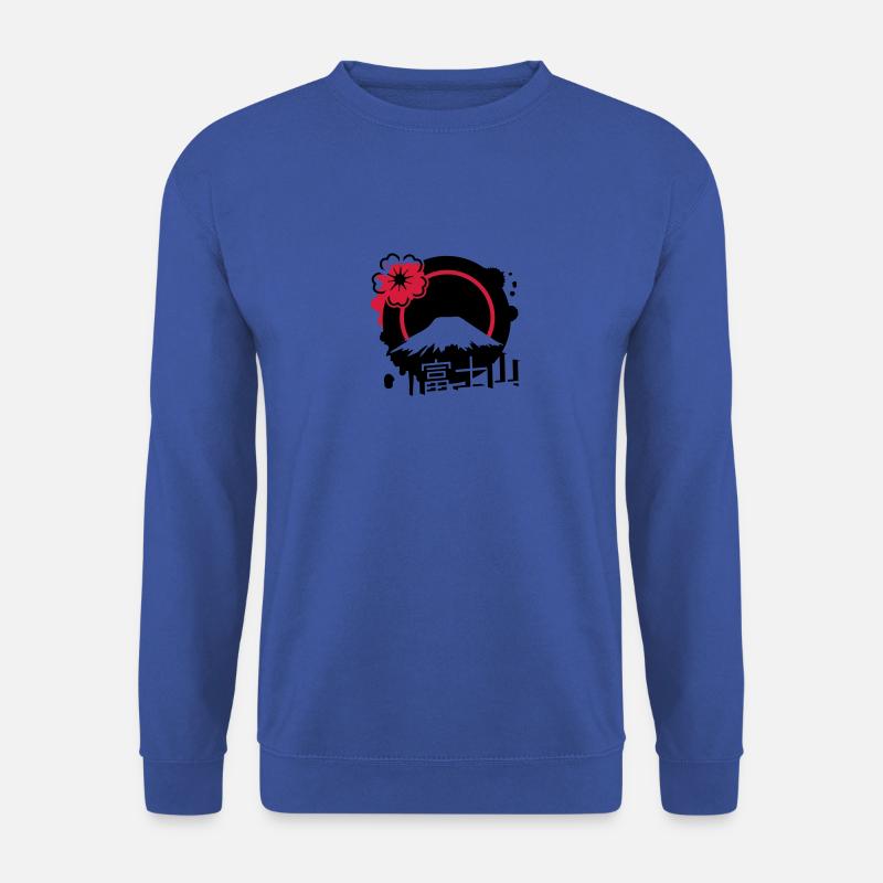 Fujiyama avec fleur de cerisier et calligraphie - Sweat-shirt Unisexe - bleu royal