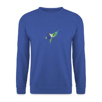 Je pense que je KOLIBRIERE égale - Sweat-shirt Unisexe - bleu royal - Devant - Alina (178cm) & Michal (187cm)
