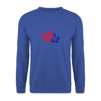 hawaii flower 2 - Unisex Sweatshirt - royal blue - Front - Alina (178cm) & Michal (187cm)