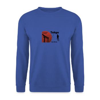 Tokio-Marathon - Unisex Pullover - Royalblau - Vorne - Alina (178cm) & Michal (187cm)