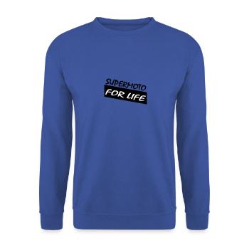 SUPERMOTO POUR LA VIE - Sweat-shirt Unisexe - bleu royal - Devant - Alina (178cm) & Michal (187cm)
