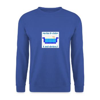 mein hobby badewanne - Unisex Pullover - Royalblau - Vorne - Alina (178cm) & Michal (187cm)