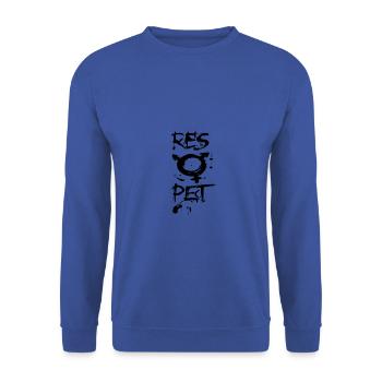 Respect trans - Sweat-shirt Unisexe - bleu royal - Devant - Alina (178cm) & Michal (187cm)