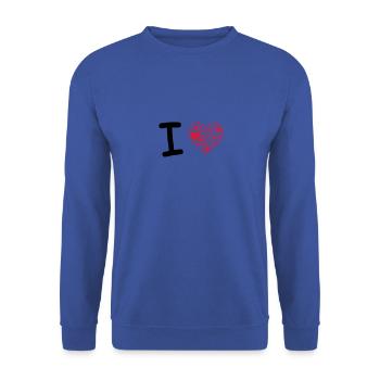 J'aime - Sweat-shirt Unisexe - bleu royal - Devant - Alina (178cm) & Michal (187cm)