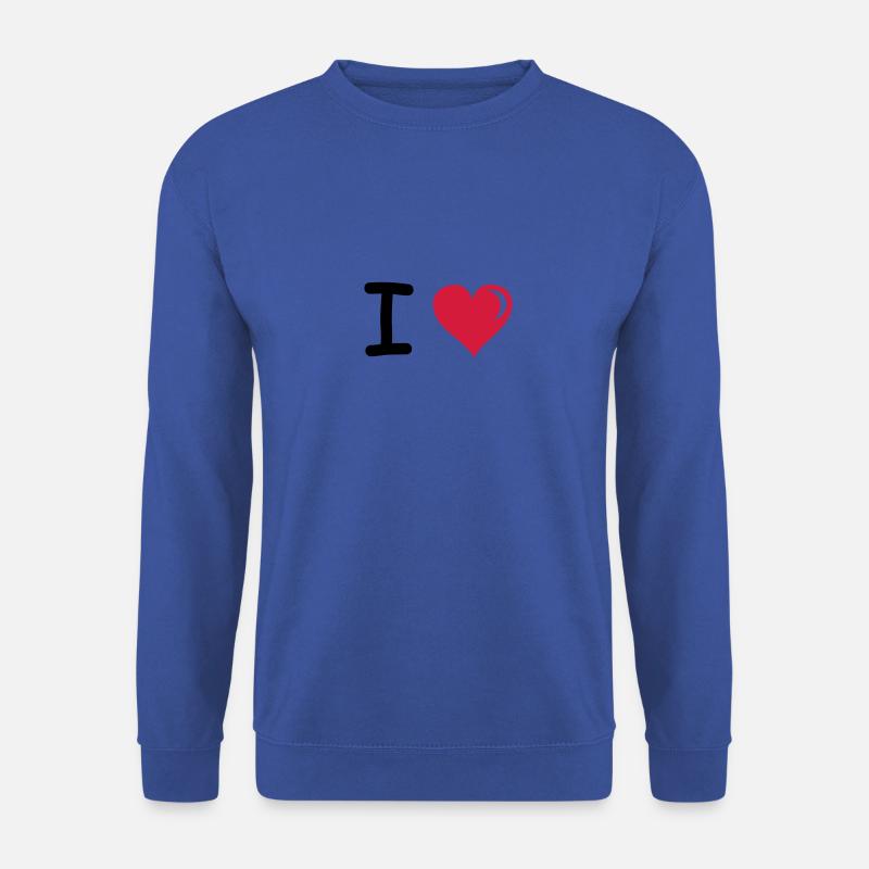 i love - Unisex Pullover - Royalblau