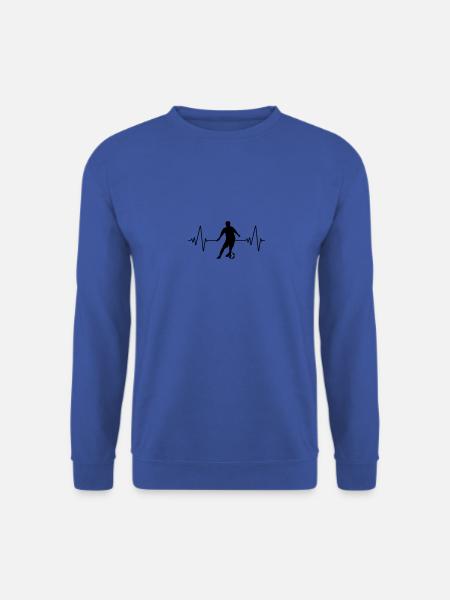 Fußball Herzschlag | Heartbeat Soccer Football - Unisex Pullover - Royalblau