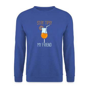 Kellner Barkeeper Ober Bar Bartender barchef - Unisex Pullover - Royalblau - Vorne - Alina (178cm) & Michal (187cm)