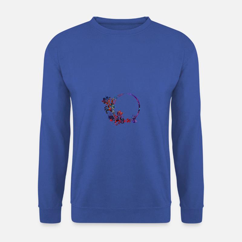 Blumen Ranke Hibiskus - Unisex Pullover - Royalblau