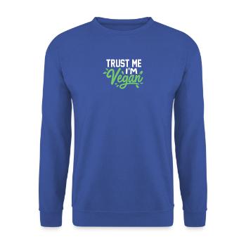 Trust me I'm vegan trust me i'm vegan - Unisex Sweatshirt - royal blue - Front - Alina (178cm) & Michal (187cm)