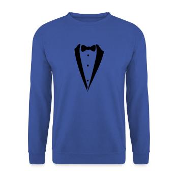 bow tie costume - Unisex Sweatshirt - royal blue - Front - Alina (178cm) & Michal (187cm)
