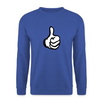 like hand - Unisex Sweatshirt - royal blue - Front - Alina (178cm) & Michal (187cm)
