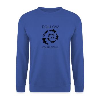 follow your soul 1 - Unisex Sweatshirt - royal blue - Front - Alina (178cm) & Michal (187cm)