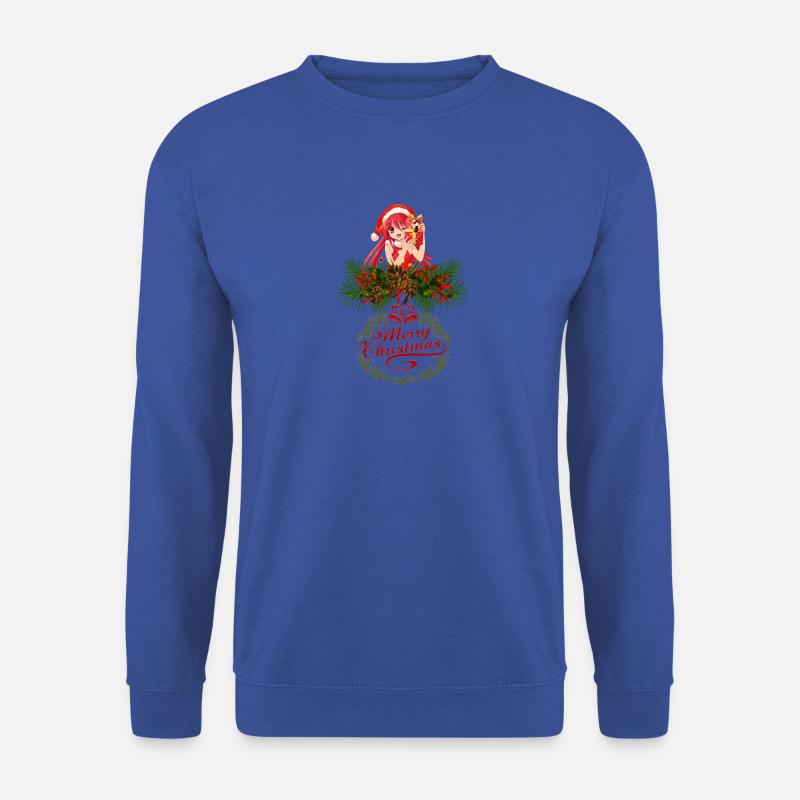 Marry Christmas Anime - Unisex Pullover - Royalblau