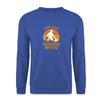 I Have Morning Worker Humor - Unisex Sweatshirt - royal blue - Front - Alina (178cm) & Michal (187cm)