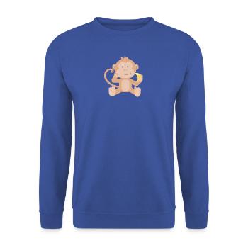 ape chimpanzee gorilla pavian orangutan7 - Unisex Sweatshirt - royal blue - Front - Alina (178cm) & Michal (187cm)