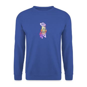 I am a girl who loves dogs - Unisex Sweatshirt - royal blue - Front - Alina (178cm) & Michal (187cm)