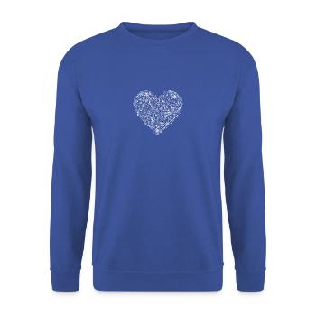 Blumenherz blumiges Liebes-romantisches Geschenk - Unisex Pullover - Royalblau - Vorne - Alina (178cm) & Michal (187cm)