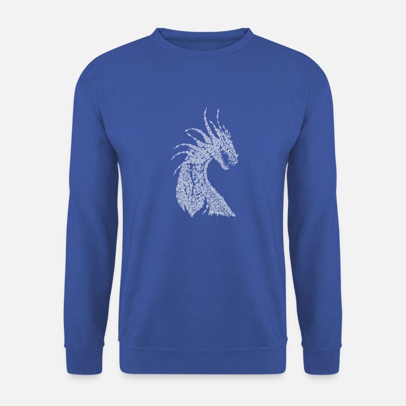 Dragon with Celtic ornaments - Unisex Sweatshirt - royal blue
