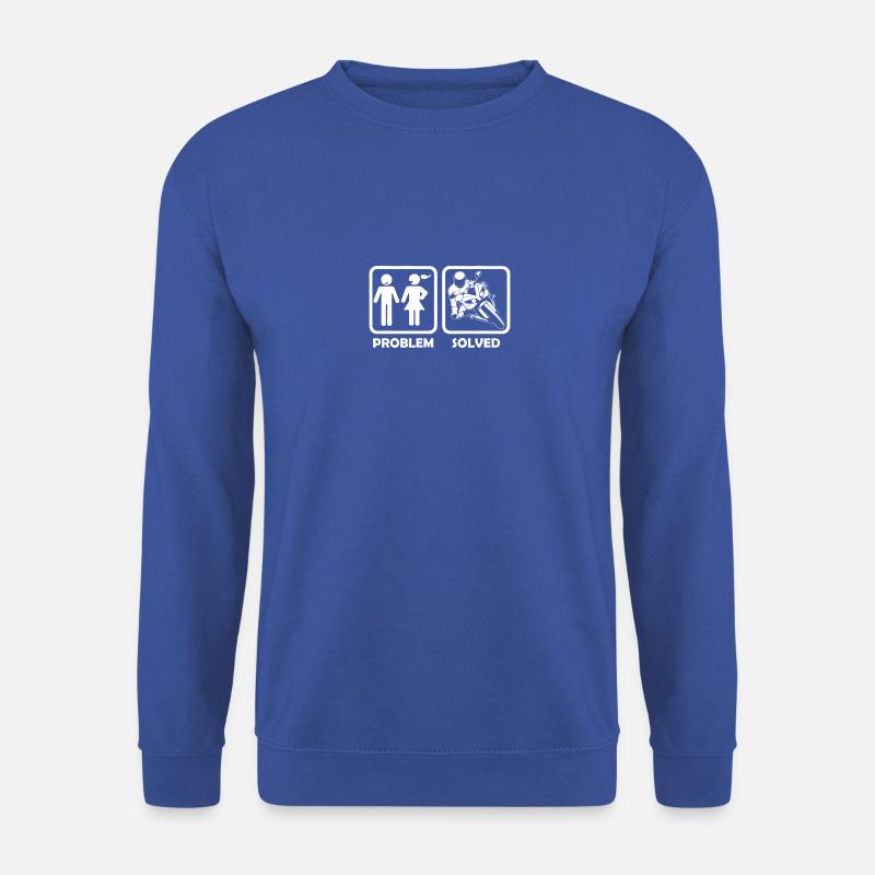 motorcycle superbike problem solution - Unisex Pullover - Royalblau