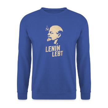 Lenin Lebt - Unisex Pullover - Royalblau - Vorne - Alina (178cm) & Michal (187cm)
