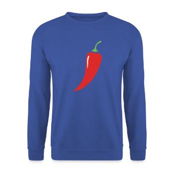 Rote Chili Schote Gemüse - Unisex Pullover - Royalblau - Vorne - Alina (178cm) & Michal (187cm)