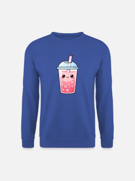 Kawaii Erdbeer Bubbletea Kawaii food Geschenk  - Unisex Pullover - Royalblau