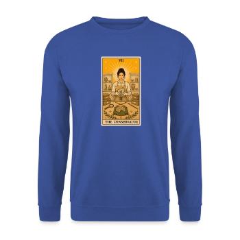 Konservatorin | Restaurierung Museum Tarot - Unisex Pullover - Royalblau - Vorne - Alina (178cm) & Michal (187cm)