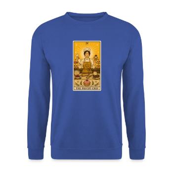 Konditorin | Patisserie Gebäck Tarot - Unisex Pullover - Royalblau - Vorne - Alina (178cm) & Michal (187cm)