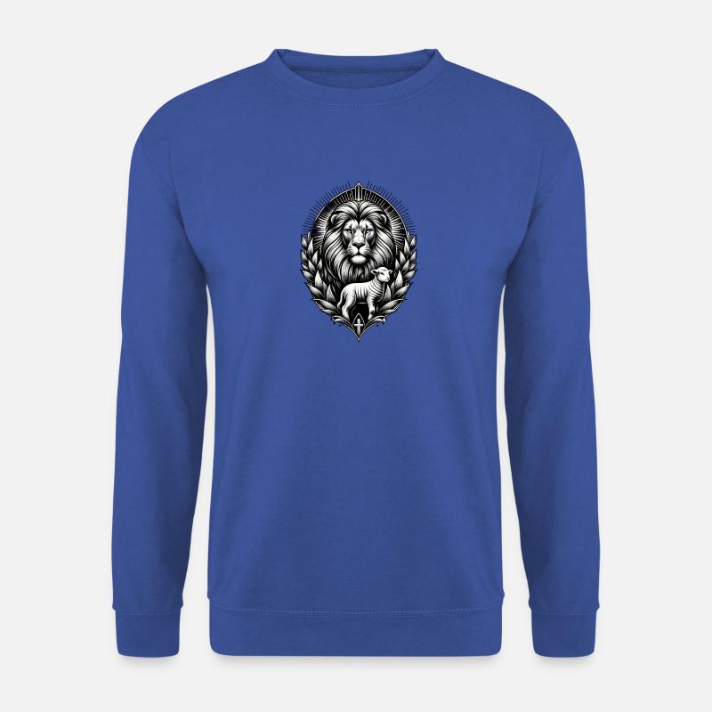 Christliche Kleidung Löwe und Lamm - Unisex Pullover - Royalblau