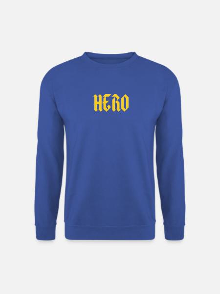 Fette gotische Helden-Glyphen in Gelb - Unisex Pullover - Royalblau