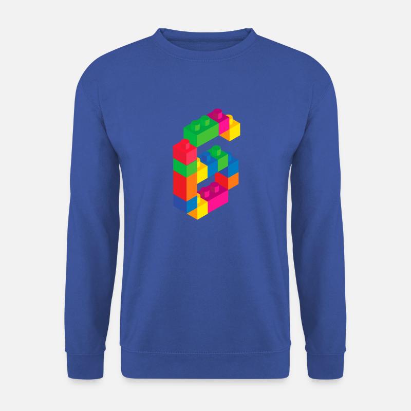 Netter Block Gebäude 6. Geburtstag Geschenk 6 Jahre alt - Unisex Pullover - Royalblau
