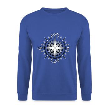 Nautical compass - Unisex Sweatshirt - royal blue - Front - Alina (178cm) & Michal (187cm)