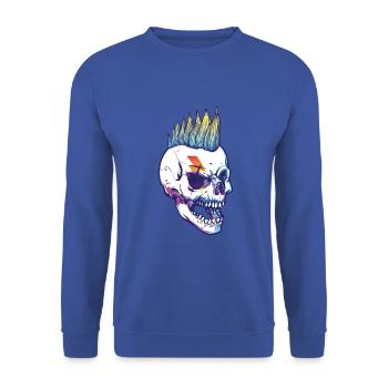 Punker - Unisex Pullover - Royalblau - Vorne - Alina (178cm) & Michal (187cm)