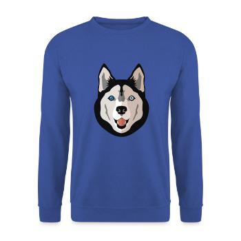 Husky - Unisex Sweatshirt - royal blue - Front - Alina (178cm) & Michal (187cm)