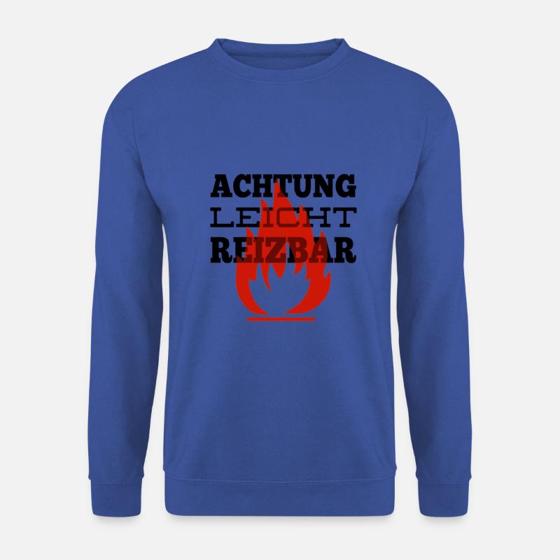 Achtung leicht reizbar - Unisex Pullover - Royalblau