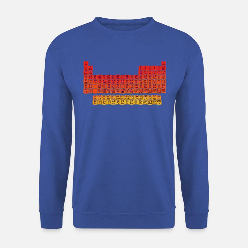Periodic table chemistry elements - Unisex Sweatshirt - royal blue