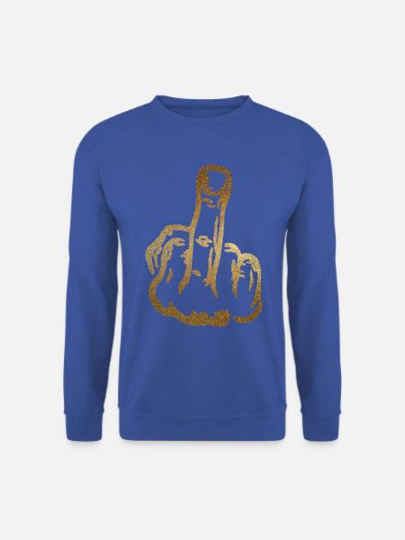 Mellemfinger Stinky Finger Fuck Du Fuck You - Unisex sweater - kongeblå