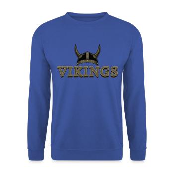 VIKINGS - Unisex Sweatshirt - royal blue - Front - Alina (178cm) & Michal (187cm)