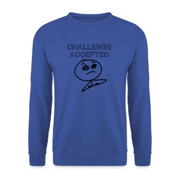 Meme challenge accepted - Unisex Pullover - Royalblau - Vorne - Alina (178cm) & Michal (187cm)