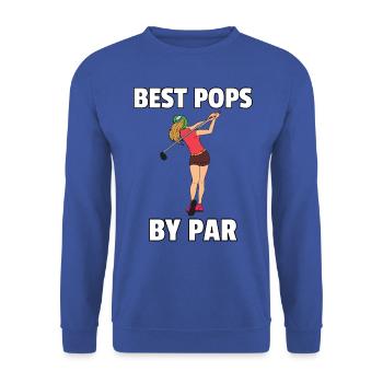Golf Golfen Golfspieler Golfer Golfball Geschenk - Unisex Pullover - Royalblau - Vorne - Alina (178cm) & Michal (187cm)